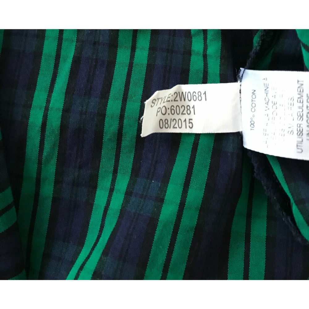 Vineyard Vines Plaid Ruffle Shirt 4 Navy Green Button Down Preppy Top - Picture 12 of 13